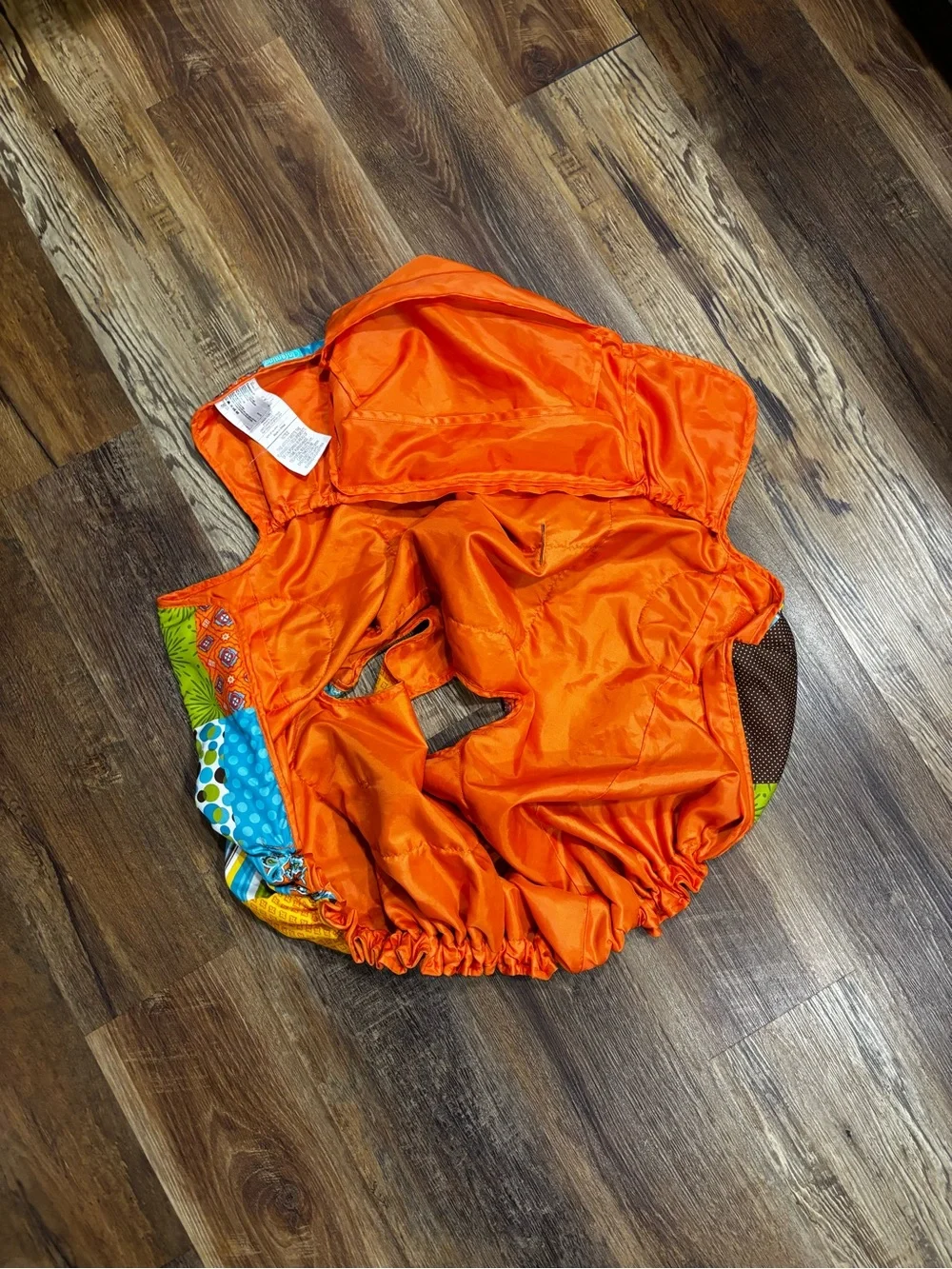 Colorful Patchwork Shopping Cart Cover - Bright Orange, Turquoise, Green